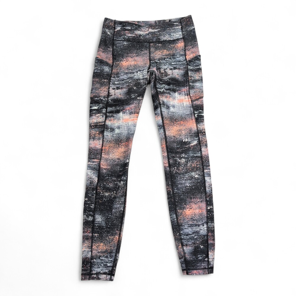Lululemon Printed High-Rise Leggings w/ Side Pockets Size 6